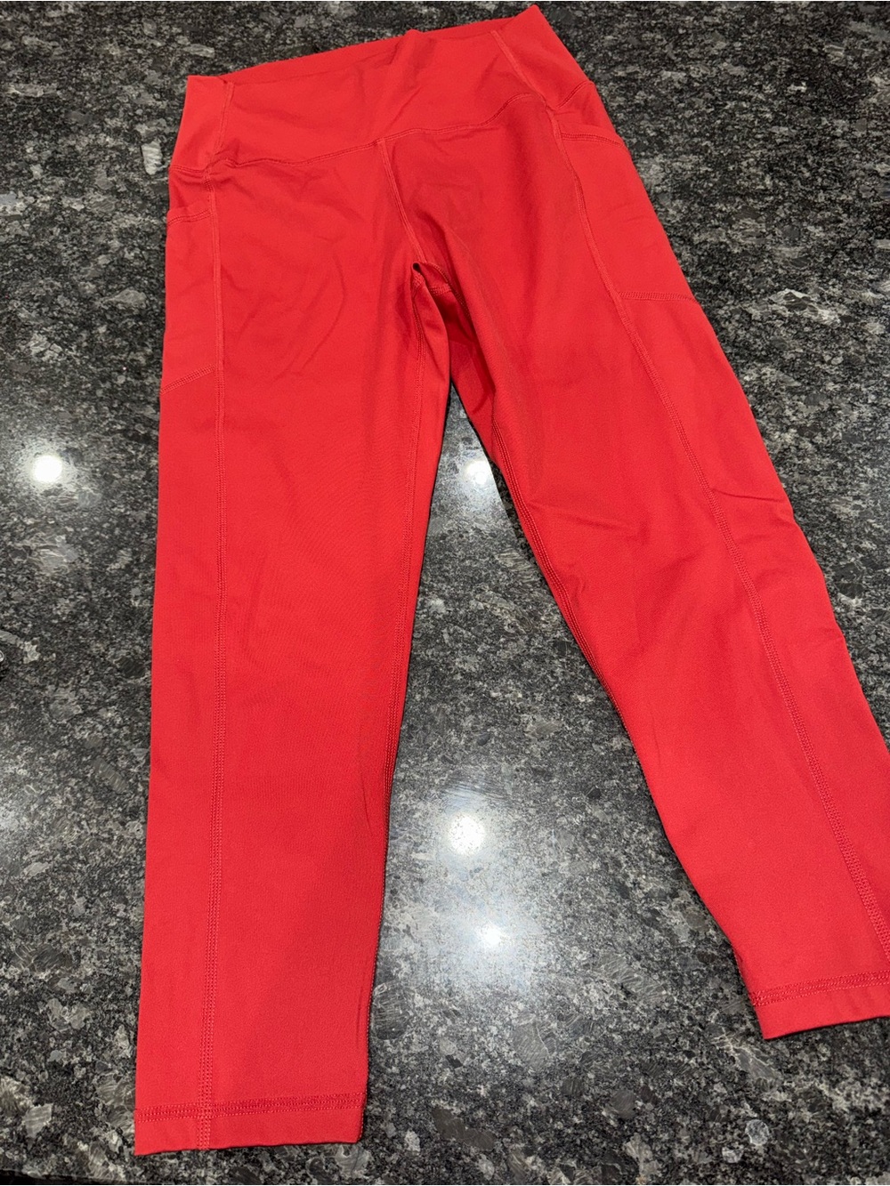 Dark Red Zyia Athletic Leggings